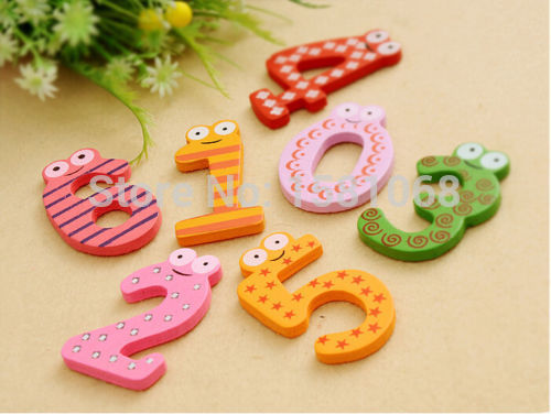 10pcs/set Montessori Baby Number Refrigerator Fridge Magnetic Figure Stick Mathematics Wooden Educational Kids Toys for Children