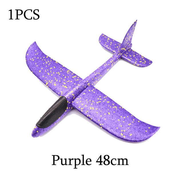 Foam Hand Throwing Airplanes toy, 36cm 48cm Flight Mode Glider Inertia Planes Model,Aircraft Planes for Kids Outdoor Sport
