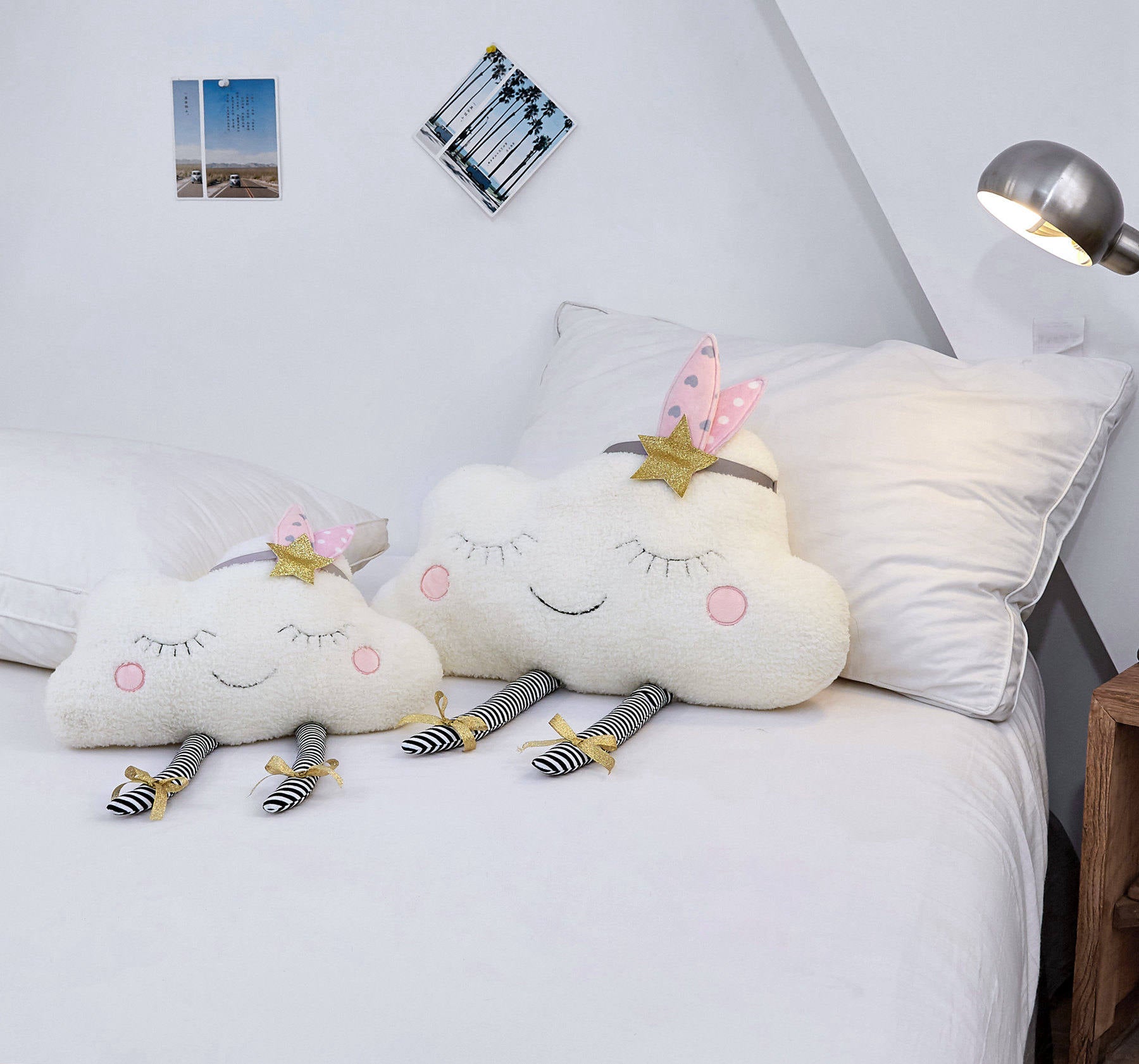 Home Decoration New Ins Cloud Plush Pillow Soft Cushion Kawaii Cloud Stuffed Plush Toys For Children Baby Kids Pillow Girl Gift