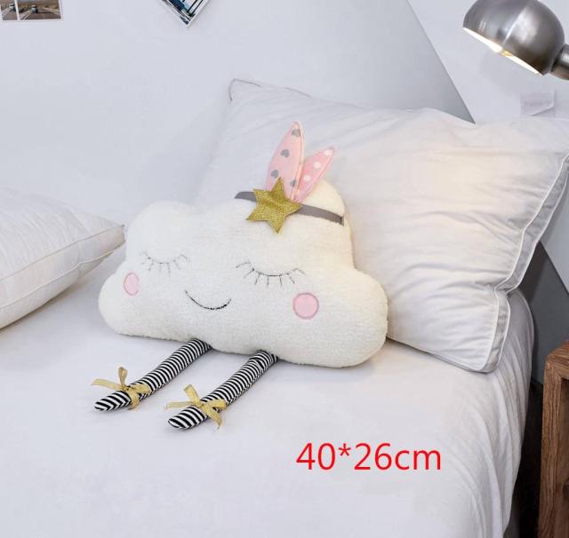 Home Decoration New Ins Cloud Plush Pillow Soft Cushion Kawaii Cloud Stuffed Plush Toys For Children Baby Kids Pillow Girl Gift