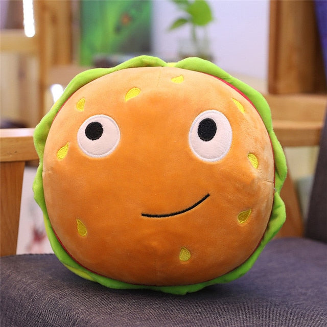 Cute Cartoon Plush Hamburger ice cream french fries toy stuffed food Popcorn cake pizza pillow cushion kids toys birthday gift