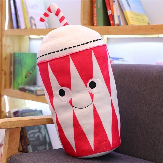 Cute Cartoon Plush Hamburger ice cream french fries toy stuffed food Popcorn cake pizza pillow cushion kids toys birthday gift