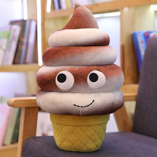 Cute Cartoon Plush Hamburger ice cream french fries toy stuffed food Popcorn cake pizza pillow cushion kids toys birthday gift