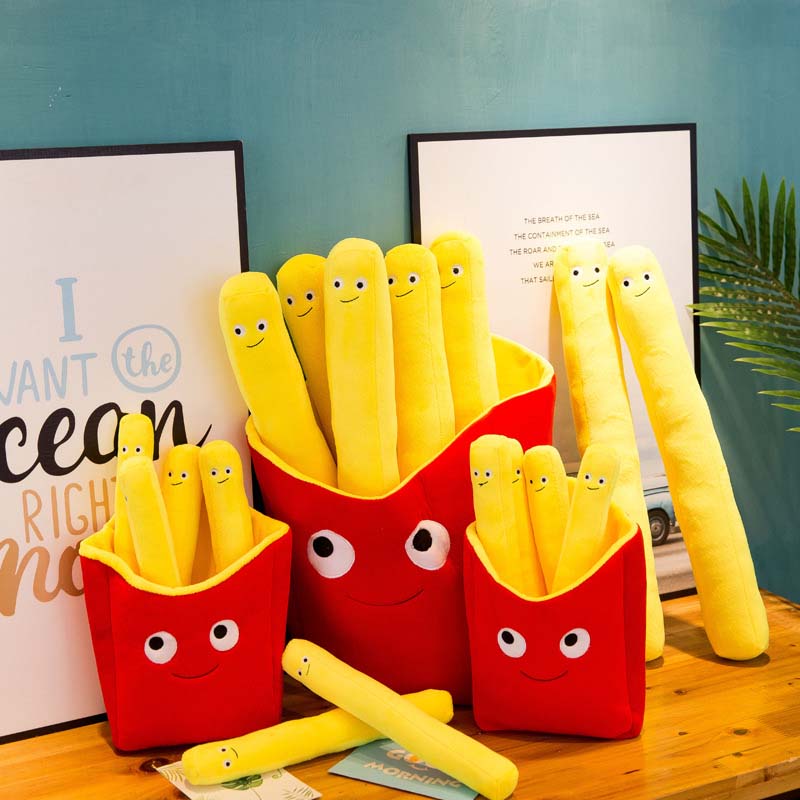 Baby Pillow French Fries Pillow Pizza Plush Toys Kids Dolls Birthday Gift Present Children Toy Soft Cushion Pillow Boy Girl Gift