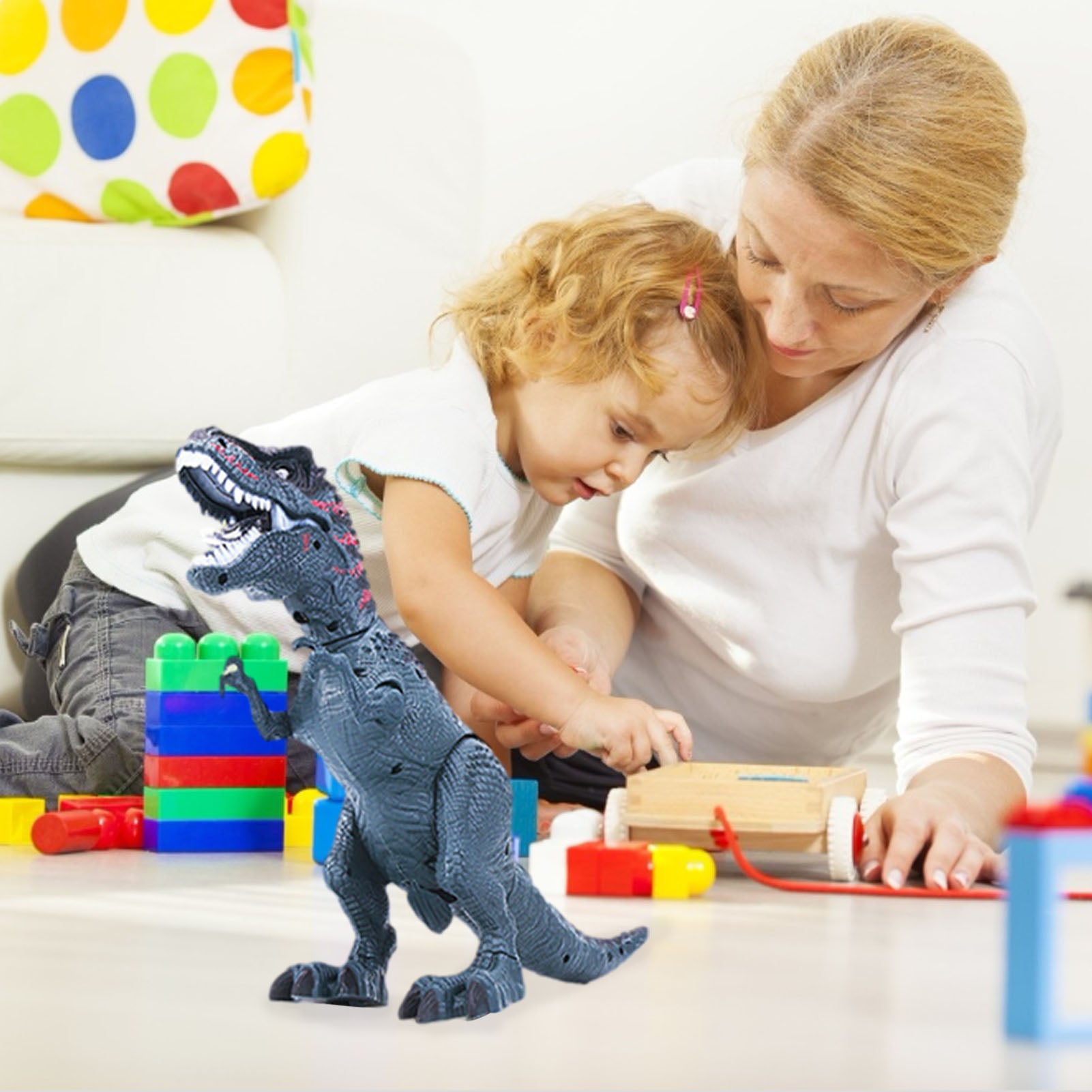 Multifunctional Dinosaur Toy Electronic Walking Dinosaurs Realistic T Rex Walking Figure With Lights And Sound