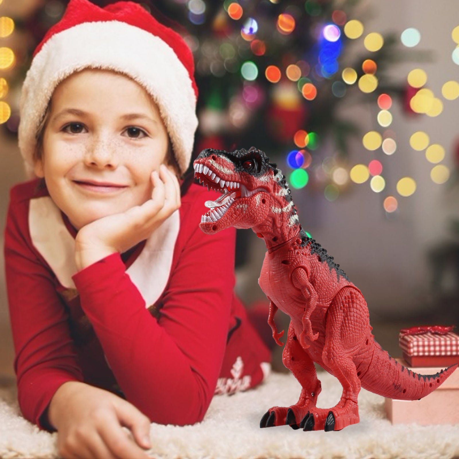 Multifunctional Dinosaur Toy Electronic Walking Dinosaurs Realistic T Rex Walking Figure With Lights And Sound