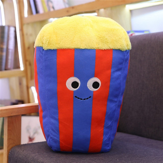 Cute Cartoon Plush Hamburger ice cream french fries toy stuffed food Popcorn cake pizza pillow cushion kids toys birthday gift