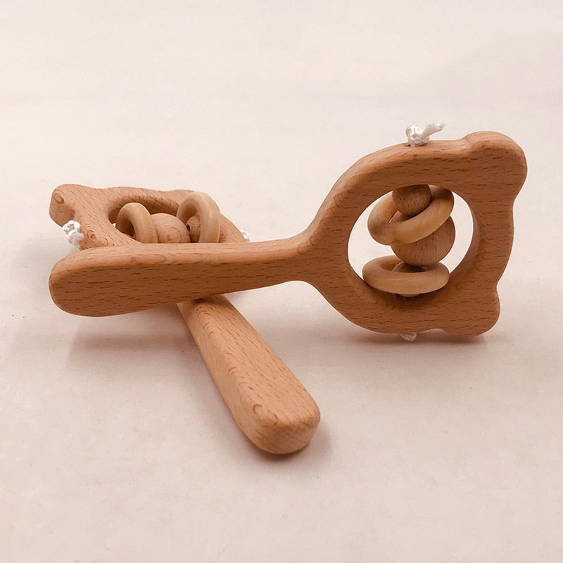 Montessori Wooden Rattles For Baby Crib Toys Baby Rattle Educational Musical Wooden Toys Games For Babies Baby Toys 0 12 Months