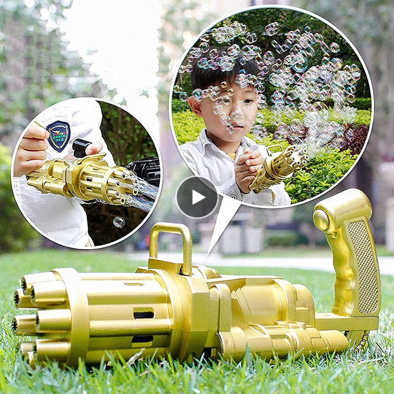 Bubble Gun Toys New Automatic Bubble Gun Machine Kids Toy Music Gun Outdoor/Party/Bath Toys Birthday Gift For Children Boy Girls