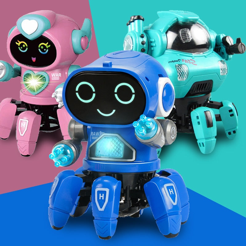 Dance Music 6 Claws Robot Octopus Spider Robots Vehicle for Boys/Girls