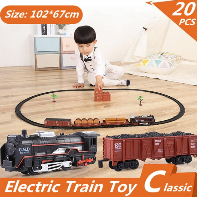 153Pcs Dinosaur Railway Car Track Racing Track Toys Set Bend Flexible Race Track Flash Light Car Educational Toys for Kids Gift