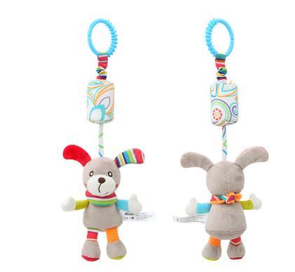 New Arrival Soft Giraffe Animal Handbells Rattles Plush Infant Baby development Handle Toys Hot Selling WIth Teether Baby Toy