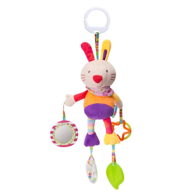 New Arrival Soft Giraffe Animal Handbells Rattles Plush Infant Baby development Handle Toys Hot Selling WIth Teether Baby Toy