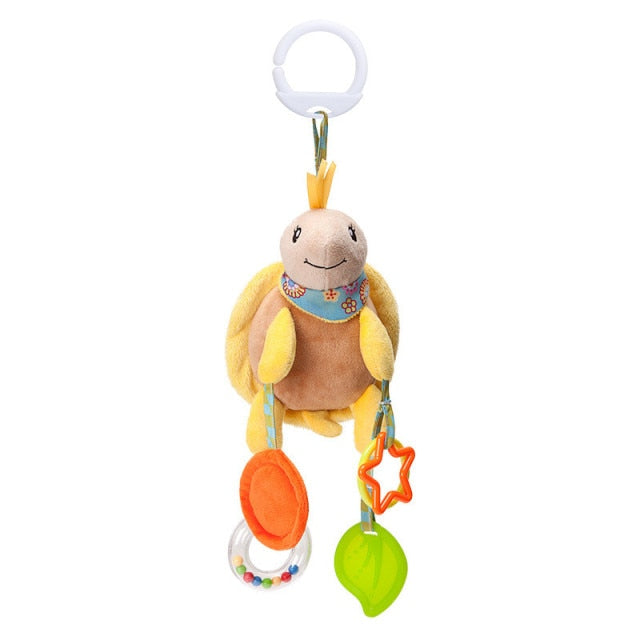 New Arrival Soft Giraffe Animal Handbells Rattles Plush Infant Baby development Handle Toys Hot Selling WIth Teether Baby Toy