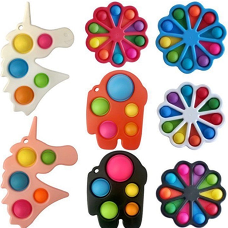 Fun Fidget Spinner Toys Fidget Dult Early Stress Relief Brain Education Bubble Music Press Keychain Toys Stress