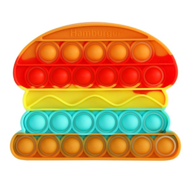 Emulation Food Pizza Pop It Push Bubble Fidget Toys Adult Stress Relief Squeeze Toy Antistress Popit Soft Squishy Kids Toy Gifts