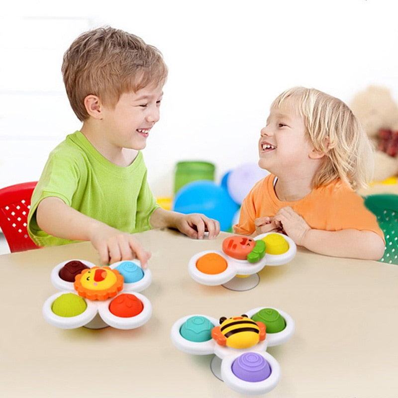 1pcs Cartoon Fidget Spinner Kids Toys ABS Colorful Insect Gyro Toy Relief Stress Educational Fingertip Rattle Toys For Children