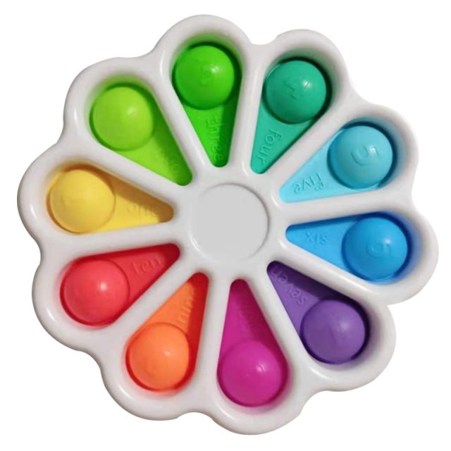 Colorful Funny Fidget Toy Hand Spinner Stress Relief 12 Sides Spinner PopIt Stress Relief Fidget Toys for Anxiety Anti-stress