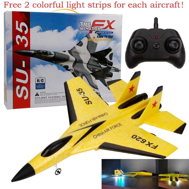 New SU-35 RC Remote Control Airplane 2.4G Remote Control Fighter Hobby Plane Glider Airplane EPP Foam Toys RC Plane Kids Gift