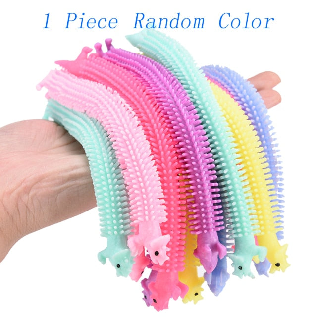 Worm Noodle Stretch String TPR Rope Anti Stress Toys String Fidget Autism Vent Toys Decompression Toy Sqishy Toy