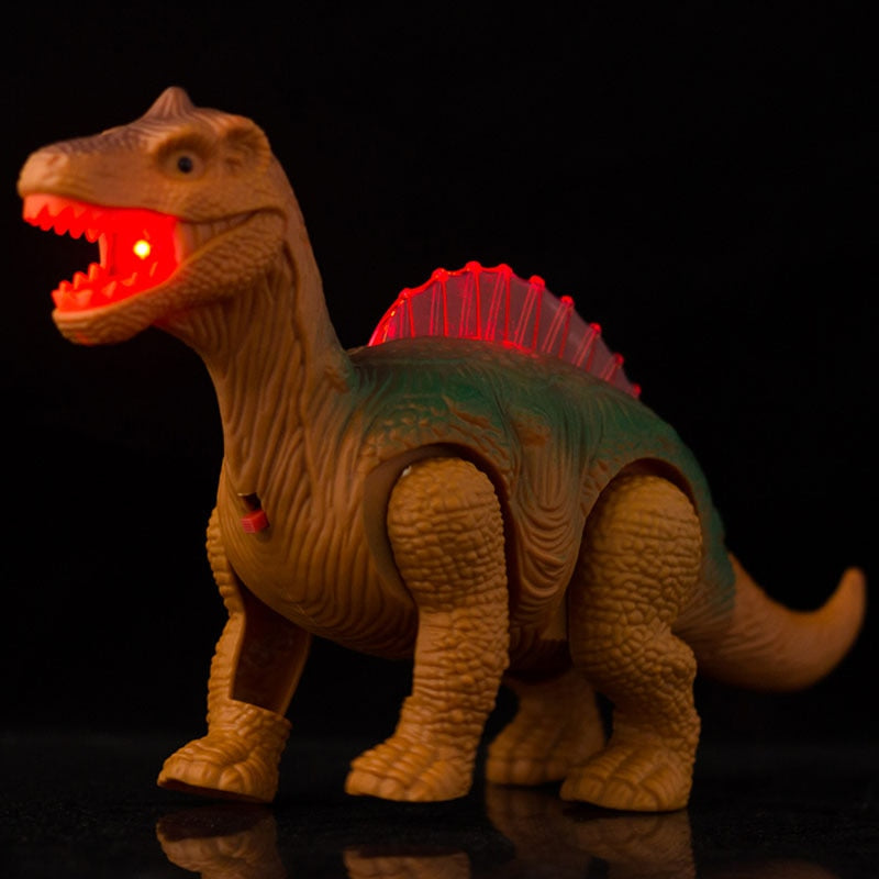 Electric Walking Dinosaur Toys Glowing Dinosaurs with Sound Animals Model for Kids Children Interactive