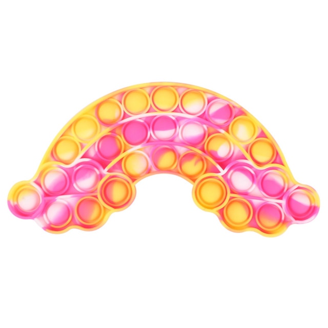 Anti-stress Fidget Toys Rainbow Push Bubble Antistress Toys Adult Children Sensory Toy To Relieve Autism Dropshipping