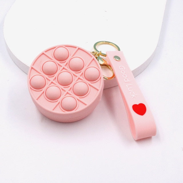 Fashion pop It Push Bubbles Toy Rainbow Unicorn Kawaii Coin Purse Children Wallet Ladies Bag Silica Gel Simple Dimple Fidget Toy