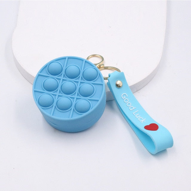 Fashion pop It Push Bubbles Toy Rainbow Unicorn Kawaii Coin Purse Children Wallet Ladies Bag Silica Gel Simple Dimple Fidget Toy