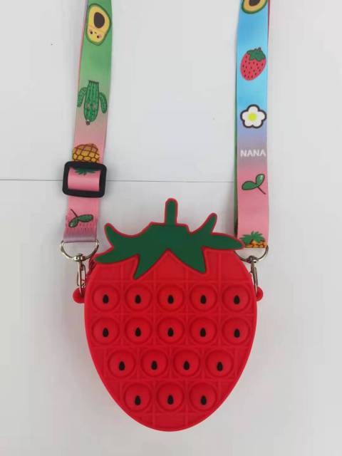 Fashion pop It Push Bubbles Toy Rainbow Unicorn Kawaii Coin Purse Children Wallet Ladies Bag Silica Gel Simple Dimple Fidget Toy