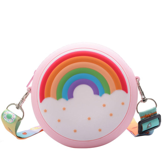 Fashion pop It Push Bubbles Toy Rainbow Unicorn Kawaii Coin Purse Children Wallet Ladies Bag Silica Gel Simple Dimple Fidget Toy