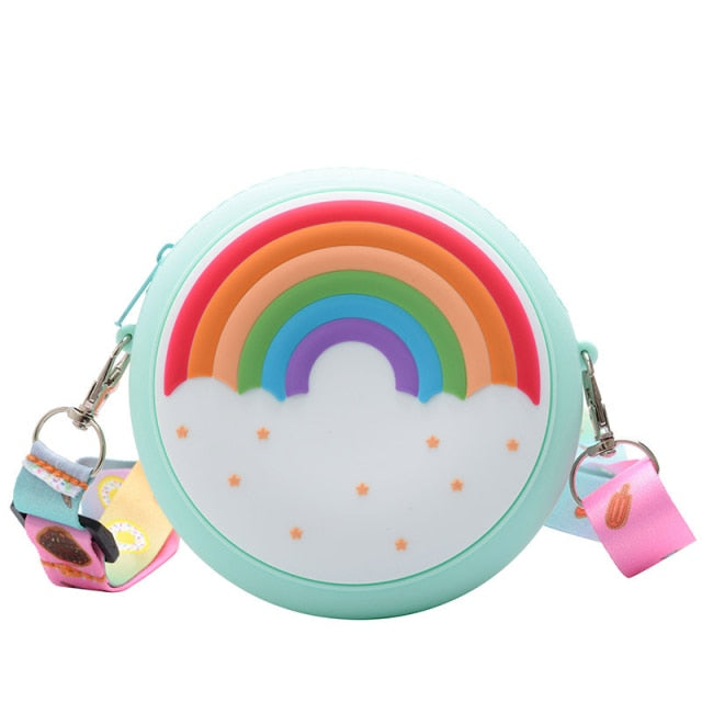 Fashion pop It Push Bubbles Toy Rainbow Unicorn Kawaii Coin Purse Children Wallet Ladies Bag Silica Gel Simple Dimple Fidget Toy