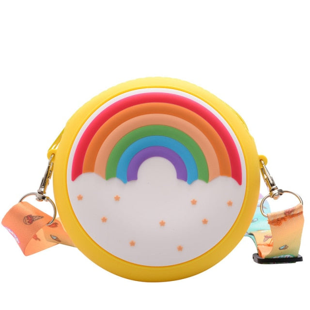 Fashion pop It Push Bubbles Toy Rainbow Unicorn Kawaii Coin Purse Children Wallet Ladies Bag Silica Gel Simple Dimple Fidget Toy