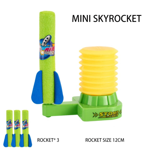Kids Air Pressed Stomp Rocket Pedal Games Outdoor Sports Kids League Launchers Step Pump Skittles Children Foot Family Game Toy