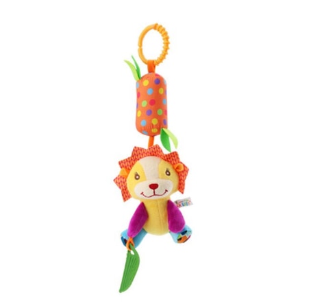 New Arrival Soft Giraffe Animal Handbells Rattles Plush Infant Baby development Handle Toys Hot Selling WIth Teether Baby Toy