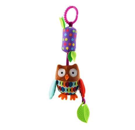 New Arrival Soft Giraffe Animal Handbells Rattles Plush Infant Baby development Handle Toys Hot Selling WIth Teether Baby Toy