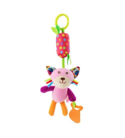 New Arrival Soft Giraffe Animal Handbells Rattles Plush Infant Baby development Handle Toys Hot Selling WIth Teether Baby Toy