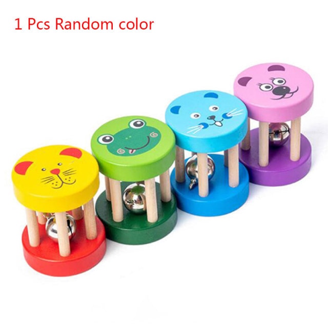 Montessori Wooden Rattles For Baby Crib Toys Baby Rattle Educational Musical Wooden Toys Games For Babies Baby Toys 0 12 Months