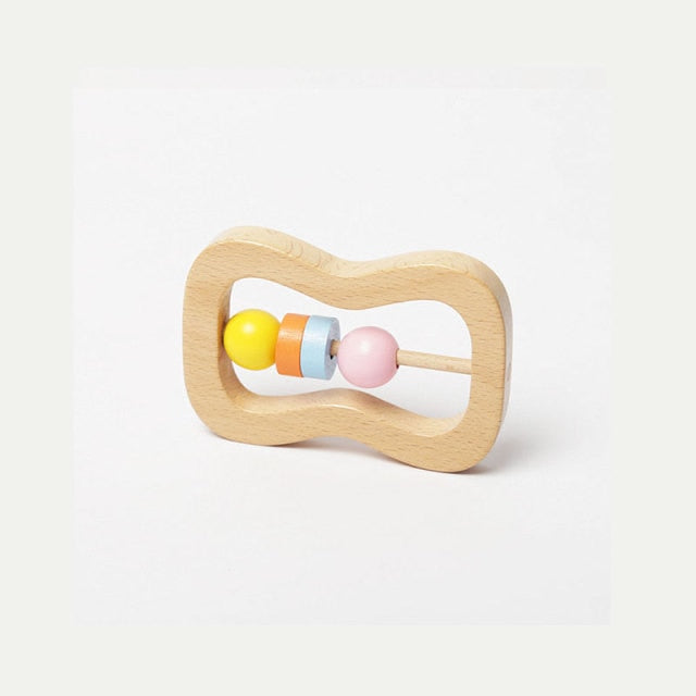 Montessori Wooden Rattles For Baby Crib Toys Baby Rattle Educational Musical Wooden Toys Games For Babies Baby Toys 0 12 Months
