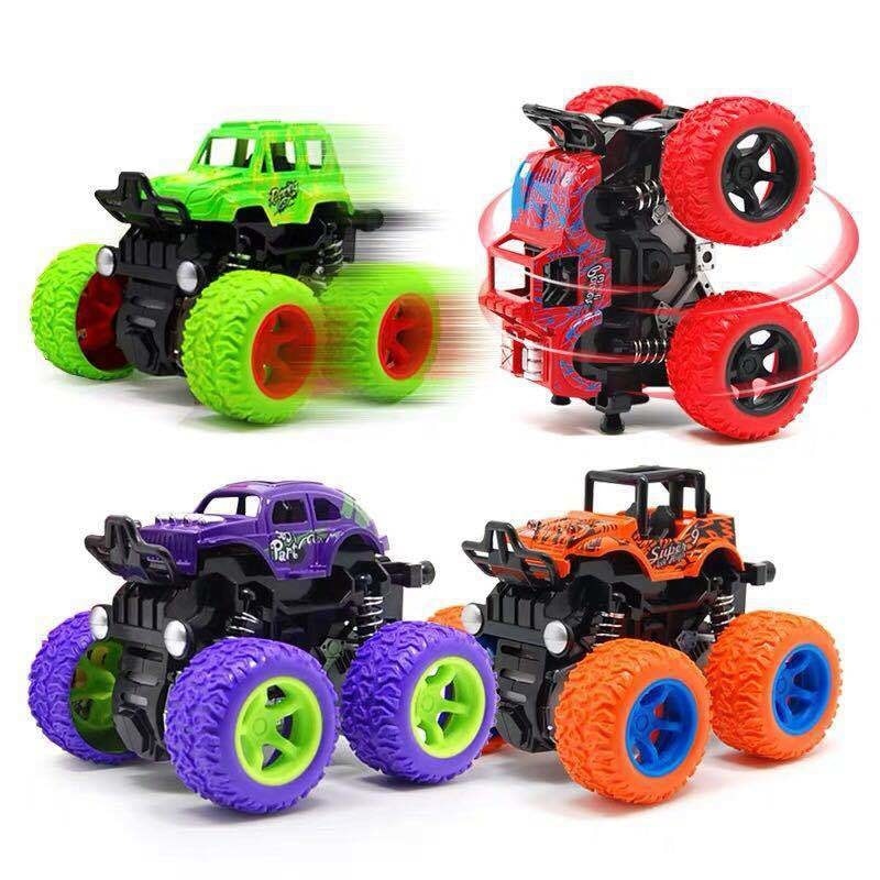 Big Wheel Monster Truck 360 Degree Flipping Car Inertia Friction Power SUV Diecast Outdoor Toys For Children