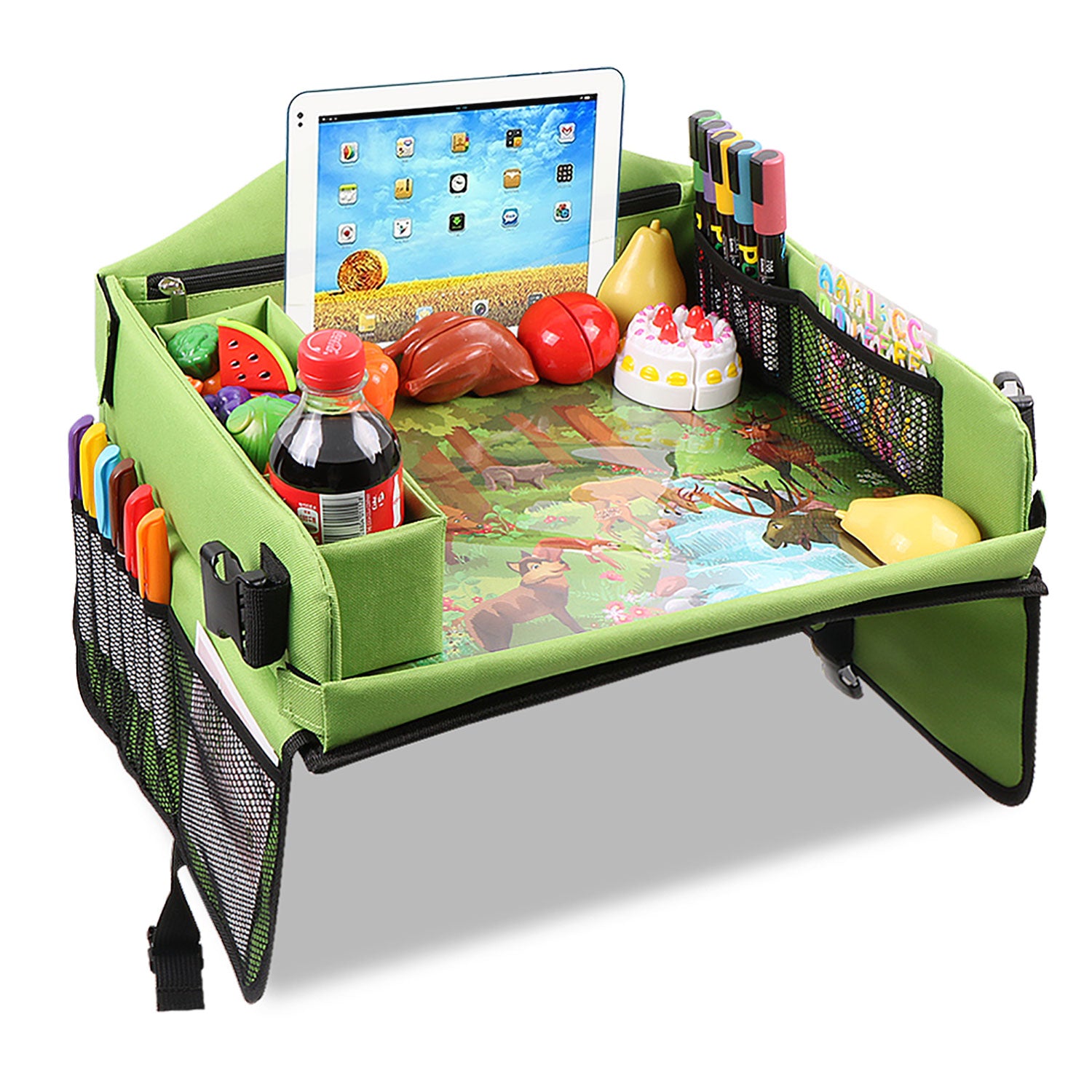Educational Toys Travel Drawing Play Tray Lap Desk with Dry Erase Multifunctional Activity Creative Games Toy Tray