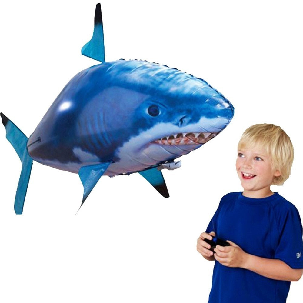 Remote Control Shark Toys Air Swimming RC Animal Infrared Fly Balloons Clown Fish Toy For Children Christmas Gifts Decoration