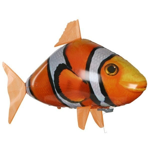 Remote Control Shark Toys Air Swimming RC Animal Infrared Fly Balloons Clown Fish Toy For Children Christmas Gifts Decoration