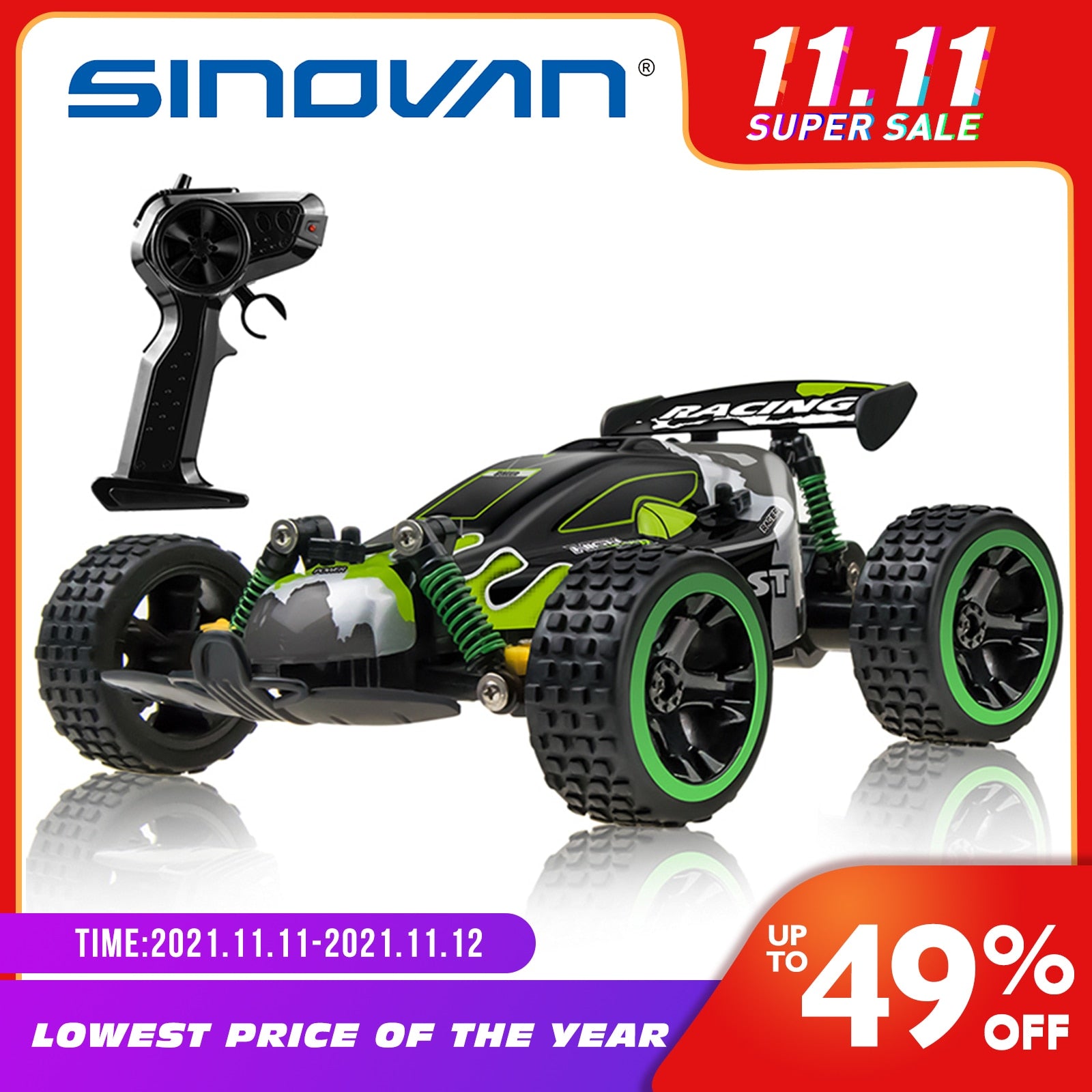 Sinovan RC Car 20km/h High Speed Car Radio Controled Machine 1:18 Remote Control Car Toys For Children Kids Gifts RC Drift