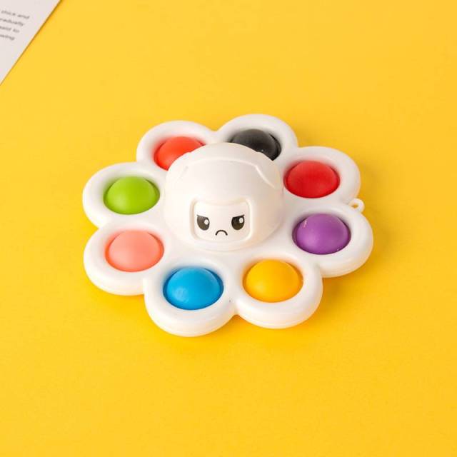Antistress Push Bubbles Fidget Spinner Fidget Toys For Adults Children Kids Relieve Stress Pops Face Change Finger Spinner Toy