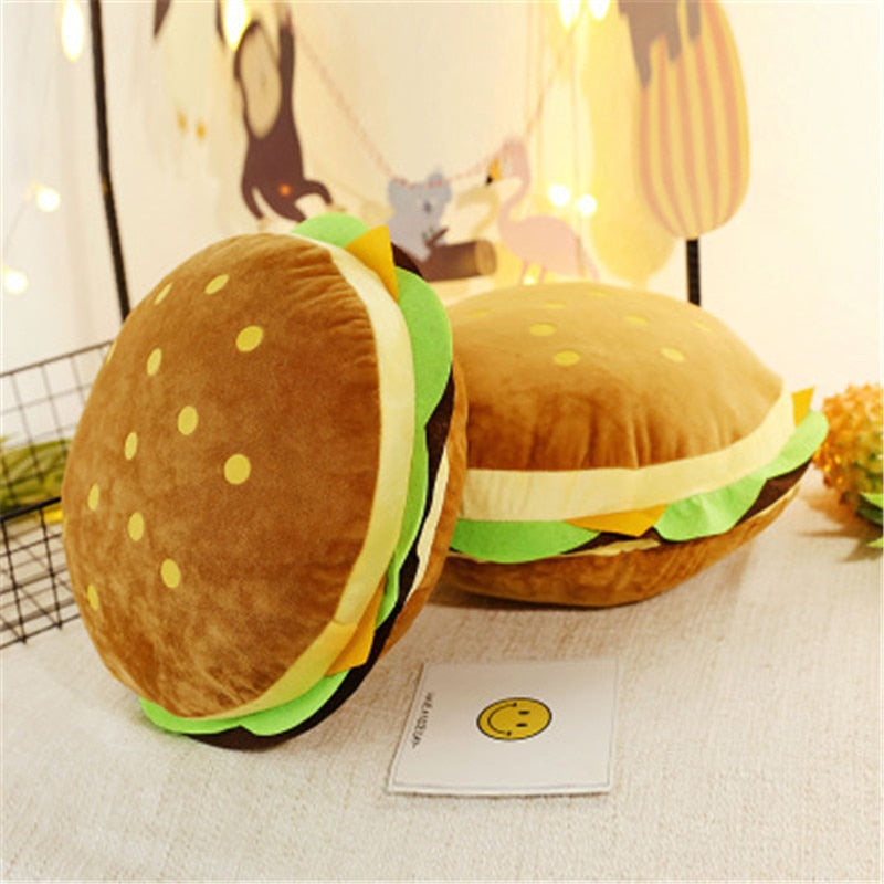 New creative burger plush toy soft padded plush cushion pillow cute hamburger pillow boy girl birthday gift 30/50 cm WJ292