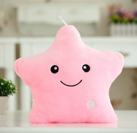 Luminous Pillow Star Cushion Colorful Glowing Pillow Plush Doll Led Light Toys Gift For Girl Kids Birthday Bedroom Decoration