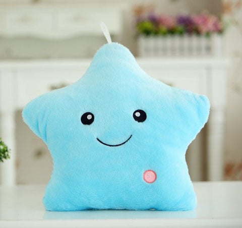Luminous Pillow Star Cushion Colorful Glowing Pillow Plush Doll Led Light Toys Gift For Girl Kids Birthday Bedroom Decoration