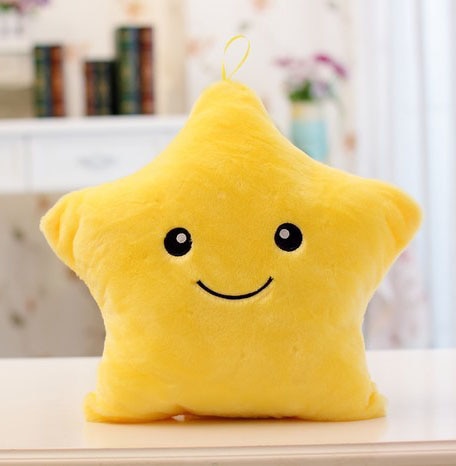 Luminous Pillow Star Cushion Colorful Glowing Pillow Plush Doll Led Light Toys Gift For Girl Kids Birthday Bedroom Decoration