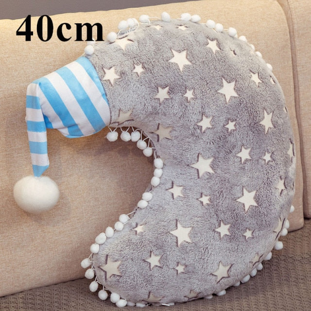 Plush Sky Series Luminous Cloud Moon Star Pillow Soft Cushion Kawaii Stuffed Plush Toys For Children Baby Kids Toy Girl Gift