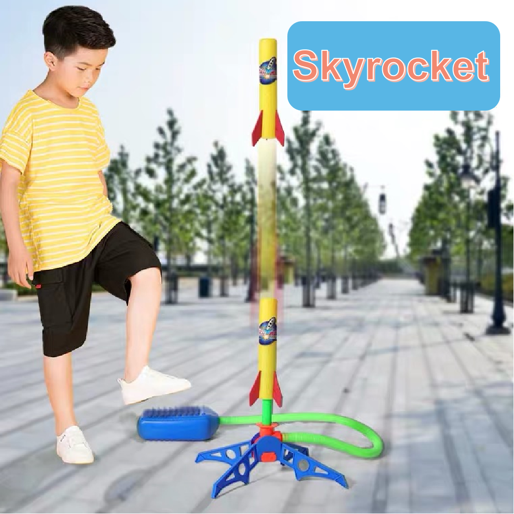 Kids Rocket Launcher Step Pump Power Air Pressed Stomp Outdoor Family Games Skyrocket Birthday Gifts Sports Toys For Children